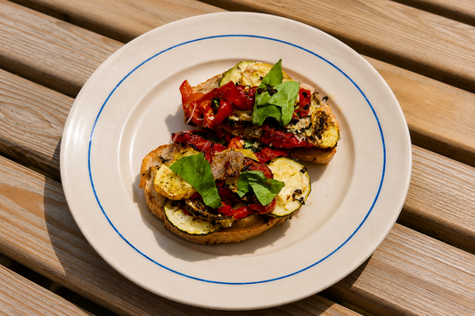 Roast Med Veg on Toast